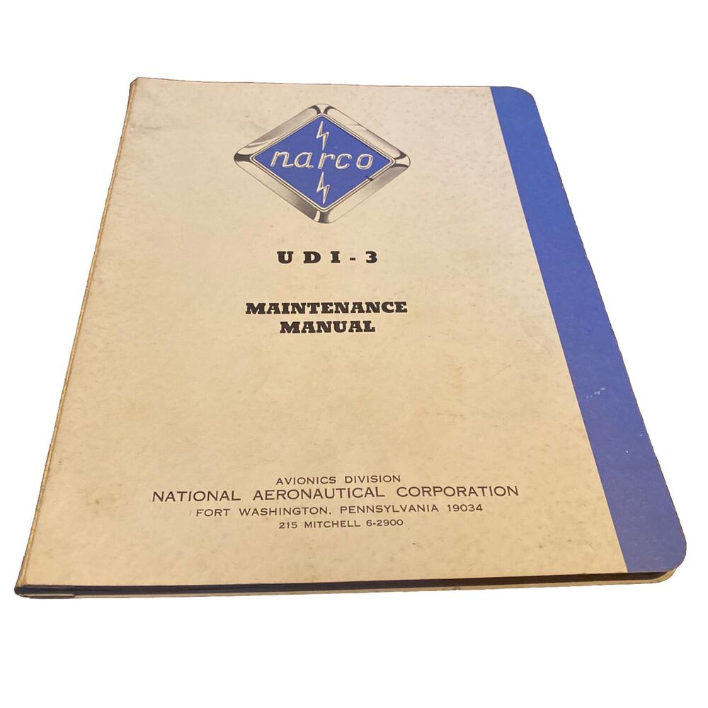 NARCO DME‎ Model UDI Interrogator Original Maintenance Manual For CN-11-A&B 1964